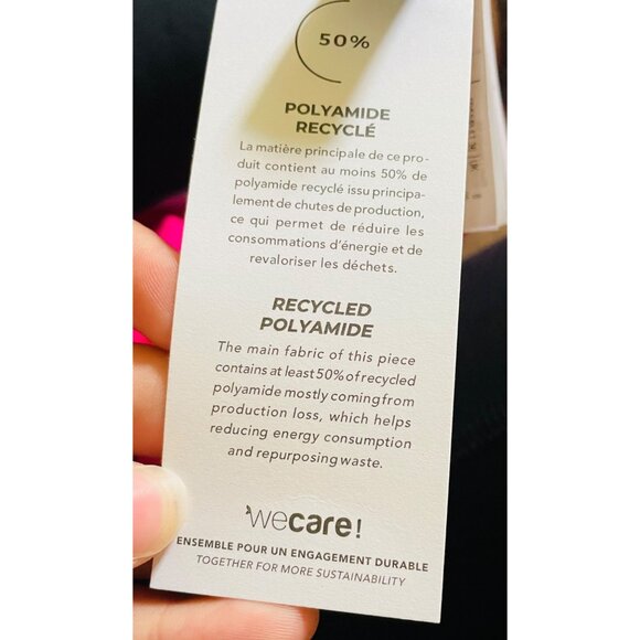 Etam Pink Halter Bikini Set XS Recycled Polyamide Removable Foam Cups - Picture 3 of 9